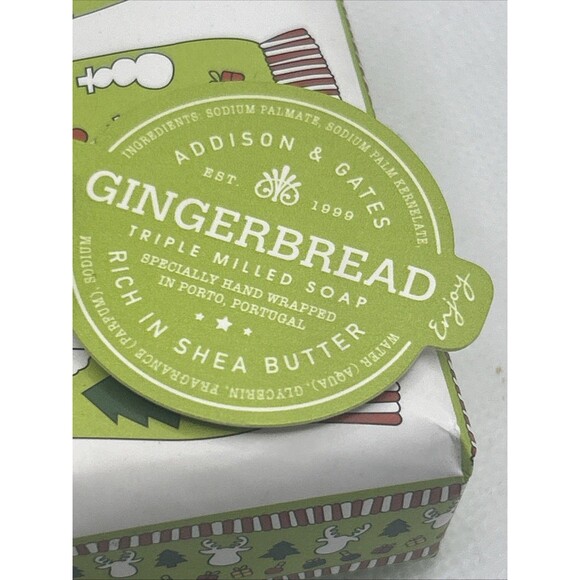 Addison & Gates Gingerbread Scented Bar Soap 5.29 oz Teacher Gift Stocking ￼ - Picture 3 of 3